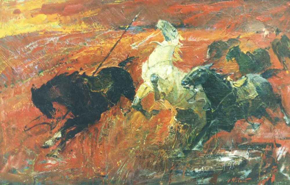 С. Нечай. «Під Берестечком». 1998. Полотно, олія